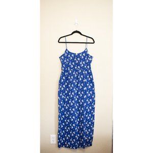 J. Crew Blue and White Floral Maxi Dress SZ: 8